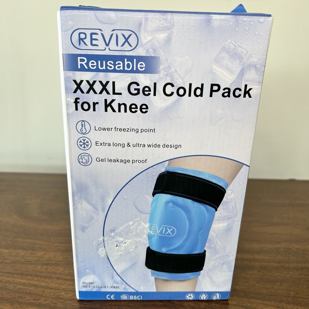 REVIX XXXL Reusable Gel Cold Pack for Knee Injury ACL Surgery Relief REX162 Blue